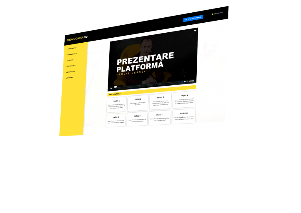 Prima pagină platformă online ALY Media